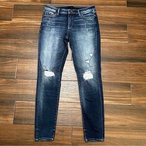 30x32 Buckle Black Fit No 53 Skinny Jeans Medium Dark Wash Distressed